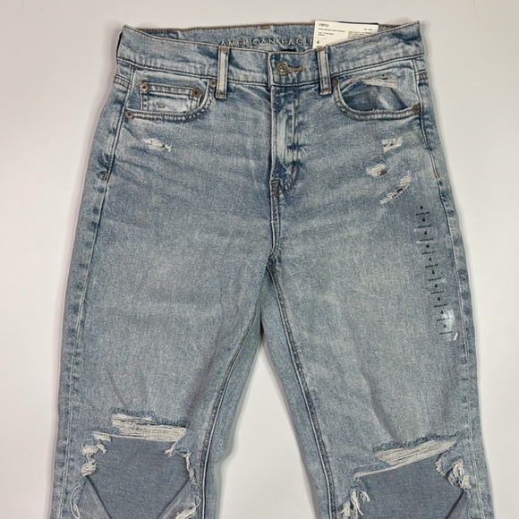 American Eagle Super High Rise Ankle Straight Jeans Size 4 - Picture 2 of 12